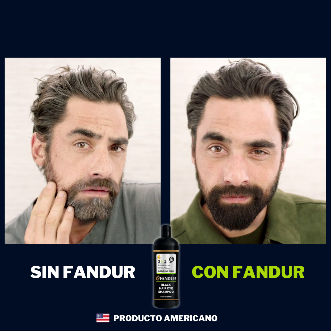 SHAMPOO 3 EN 1 CUBRE CANAS SIN QUIMICOS FANDUR®︎ 500 ML ORIGINAL