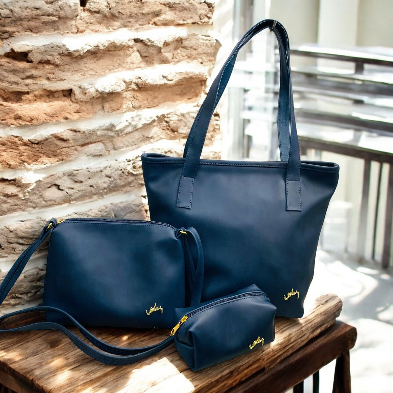 👜 Trío Bolsos en Cuero Forever 👜 + Guia Gratis para Cuidar tus Productos en Cuero